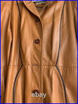 Stephen Dattner Leather Coat Jacket London Vintage Retro Festival Original Mens