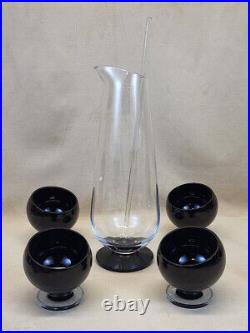 Super Rare Variant! 1960s Morgantown Glassware Guild Odd Ball Cocktail Set