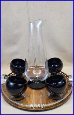 Super Rare Variant! 1960s Morgantown Glassware Guild Odd Ball Cocktail Set