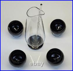 Super Rare Variant! 1960s Morgantown Glassware Guild Odd Ball Cocktail Set