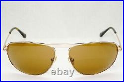 Tom Ford Sunglasses Gabe Gold Pilot Wrap Brown Metal FT0774 TF 774 28E 63mm