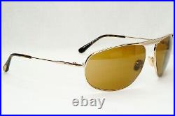 Tom Ford Sunglasses Gabe Gold Pilot Wrap Brown Metal FT0774 TF 774 28E 63mm