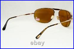 Tom Ford Sunglasses Gabe Gold Pilot Wrap Brown Metal FT0774 TF 774 28E 63mm