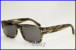 Tom Ford Sunglasses Mason Grey Brown Marble Tortoise Square TF 445 FT0445 56mm