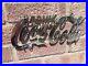 Very cool retro 50s style DRINK Coca-Cola chrome plated metal advertising sign