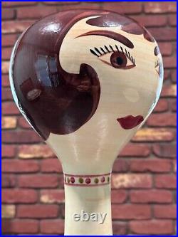 Vintage 1968 Retro Mid Century Modern 60s Wig Stand by Stangl Pottery Brunette