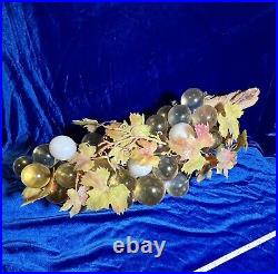 Vintage Acrylic Lucite Grapes Large Orange Amber Cluster Retro MCM Driftwood 20