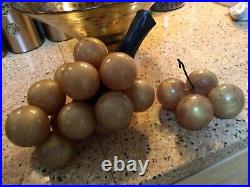 Vintage Alabaster Grapes Mid Century Retro Cluster Alabaster Marble