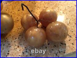 Vintage Alabaster Grapes Mid Century Retro Cluster Alabaster Marble