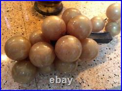 Vintage Alabaster Grapes Mid Century Retro Cluster Alabaster Marble