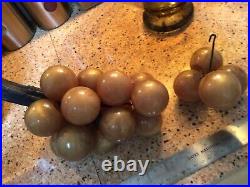 Vintage Alabaster Grapes Mid Century Retro Cluster Alabaster Marble