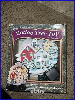 Vintage Bradford Christmas Rotating Motion Tree Top Topper Santa & Reindeer