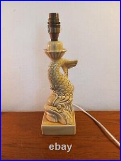 Vintage Casa Pupo Fish Table Lamp, Koi / Dolphin, 27cms TALL WITHOUT FITTING