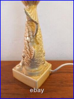 Vintage Casa Pupo Fish Table Lamp, Koi / Dolphin, 27cms TALL WITHOUT FITTING