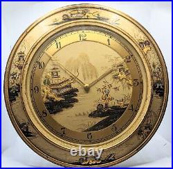 Vintage Chinoiserie mantel clock