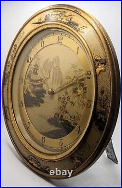 Vintage Chinoiserie mantel clock