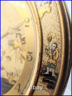 Vintage Chinoiserie mantel clock