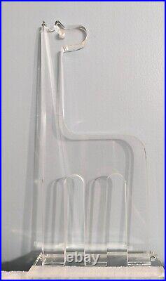 Vintage Guzzini Lucite Sculpture Mcm Giraffe Retro Modern