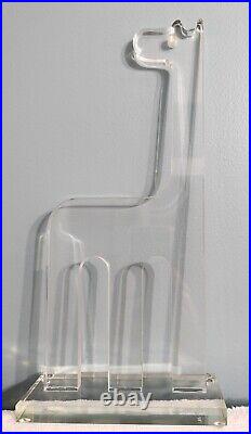 Vintage Guzzini Lucite Sculpture Mcm Giraffe Retro Modern