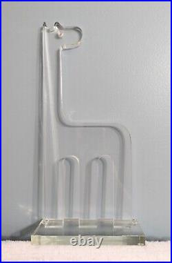 Vintage Guzzini Lucite Sculpture Mcm Giraffe Retro Modern