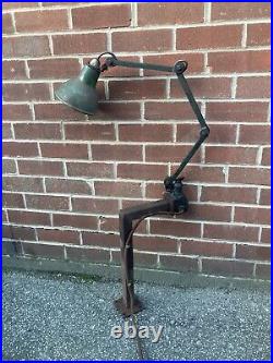 Vintage Industrial Machinist Lamp Anglepoise Rewire Green Light RETRO