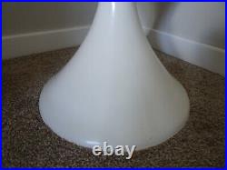 Vintage Retro 1970s White Fiberglass & Faux Sheep Fleece Padded Tam Tam Stool