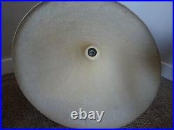 Vintage Retro 1970s White Fiberglass & Faux Sheep Fleece Padded Tam Tam Stool