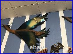 Vintage Retro Antique Bird Road runner Phoenix Wood Metal Wall Decor Art 1962