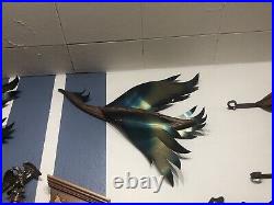 Vintage Retro Antique Bird Road runner Phoenix Wood Metal Wall Decor Art 1962