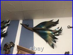 Vintage Retro Antique Bird Road runner Phoenix Wood Metal Wall Decor Art 1962