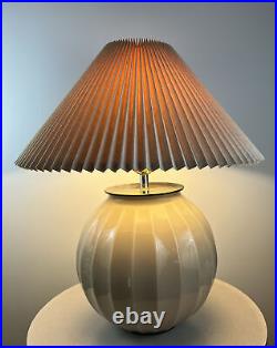 Vintage Retro Mid Century Circa 1980s Danish Modern Glass Deco Beehive Lamp