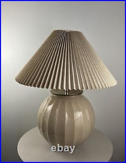 Vintage Retro Mid Century Circa 1980s Danish Modern Glass Deco Beehive Lamp