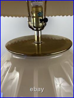 Vintage Retro Mid Century Circa 1980s Danish Modern Glass Deco Beehive Lamp