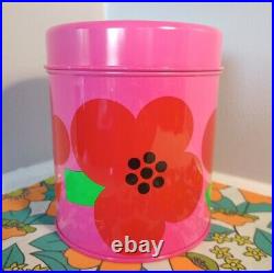 Vintage Retro Red pink Laurids Lonborg Lena Al Eklund poppy flower tin DENMARK