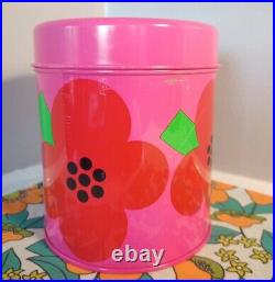 Vintage Retro Red pink Laurids Lonborg Lena Al Eklund poppy flower tin DENMARK