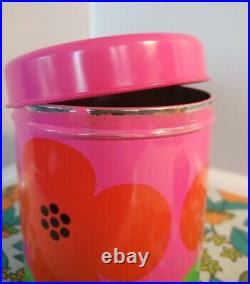 Vintage Retro Red pink Laurids Lonborg Lena Al Eklund poppy flower tin DENMARK