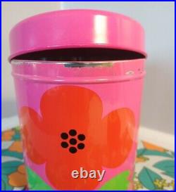 Vintage Retro Red pink Laurids Lonborg Lena Al Eklund poppy flower tin DENMARK