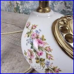 Vintage Retro Royal Albert Telephone, Moss Rose Pattern, With a Rotary Dial