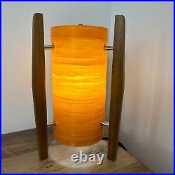 Vintage Retro Spun Fibreglass Rocket Lamp British Made By Royale 10 x 6 Orange