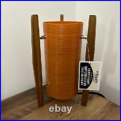 Vintage Retro Spun Fibreglass Rocket Lamp British Made By Royale 10 x 6 Orange