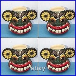 Vintage Retro Tiki Mug Jug Pot Hand Painted South Seas Hotrod Hawaiian Colourful