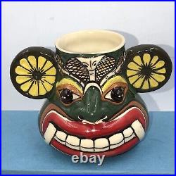 Vintage Retro Tiki Mug Jug Pot Hand Painted South Seas Hotrod Hawaiian Colourful