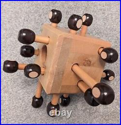 Vintage Retro very rare IQ Collection 3D wooden puzzle cube