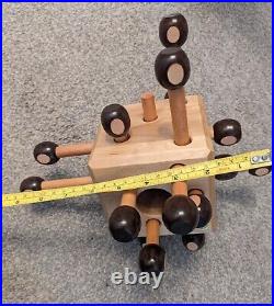 Vintage Retro very rare IQ Collection 3D wooden puzzle cube