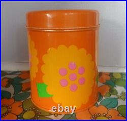 Vintage Retro yellow Laurids Lonborg Lena Al Eklund tin DENMARK flower