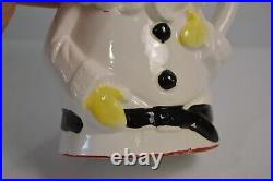 Vintage Santa Claus Pitcher MCM Hand Painted Ceramic Retro Collectible Decor