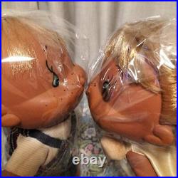 Vintage Showa Retro Sekiguchi Poppo-Chan Kiss Dolls 330mm Pair Collectible