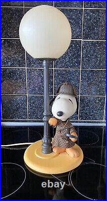 Vintage Snoopy Table/Bedside Lamp Full Working Order Sherlock Holmes UK Plug