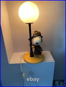 Vintage Snoopy Table/Bedside Lamp Full Working Order Sherlock Holmes UK Plug