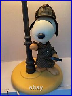 Vintage Snoopy Table/Bedside Lamp Full Working Order Sherlock Holmes UK Plug